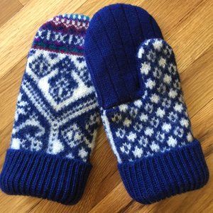 Felted Wool Mittens Handcrafted from Dale of Norway Repurposed Sweater